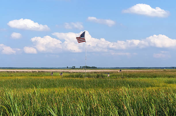 istock Flag Display On Deal island Maryland 182753665