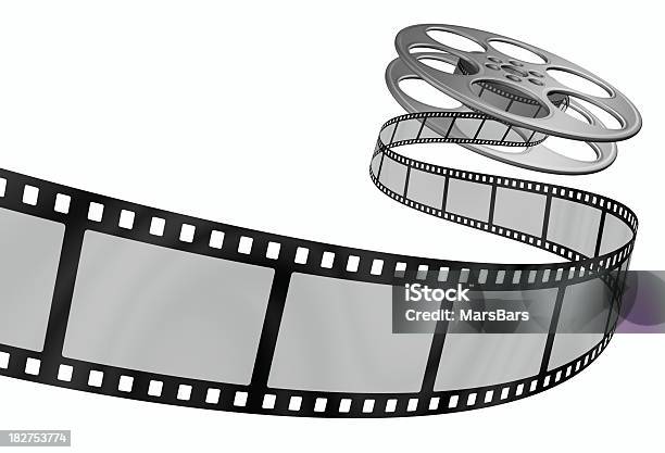 映画フィルムリールの 3 D レンダー - イラストレーションのストックフォトや画像を多数ご用意 - イラストレーション, エンタメ総合, カットアウト