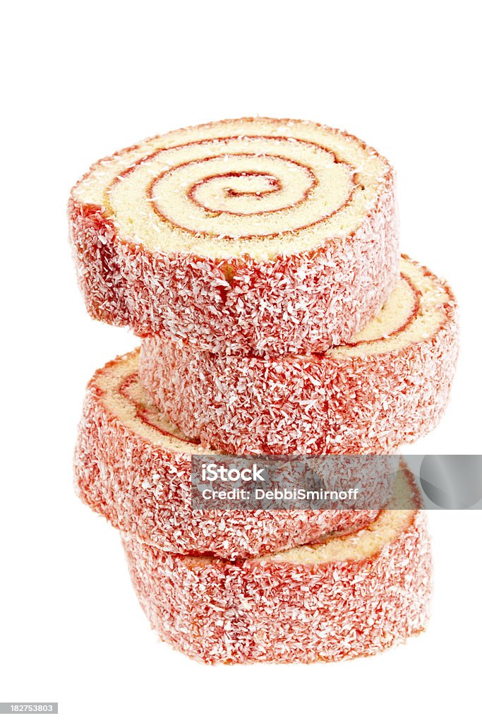Roll bolo de morango e geleia - Foto de stock de Bolo royalty-free