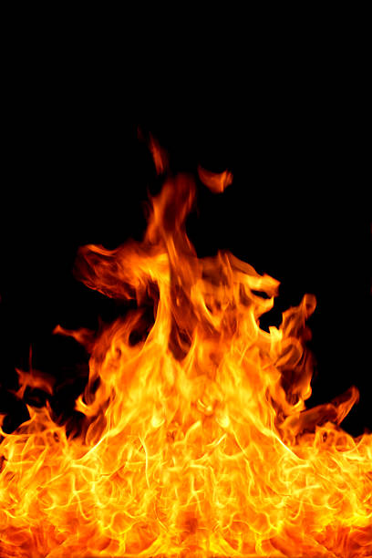 istock A picture of fire flames on a black background 182753820