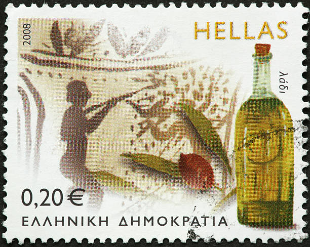 istock olive oil and old Greek vase 182753887