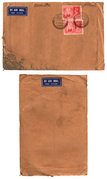 istock Forces mail envelope from India to England, 1946 182753999