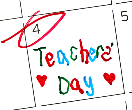 One in a calendar series Teachers' Day - May 4