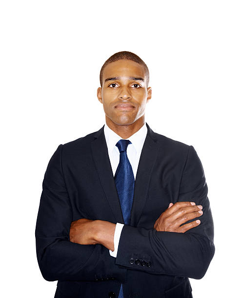 istock Handsome young business man isolated against white 182754080