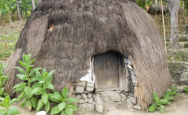 Photo of Timorese house from Timor Leste.