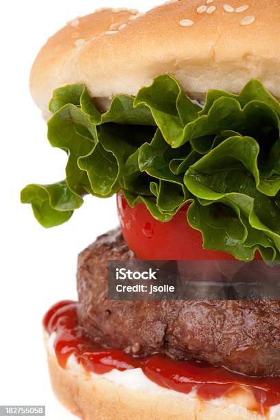 Hambúrguer Grande - Fotografias de stock e mais imagens de Alface - Alface, Alimentação Não-saudável, Carne