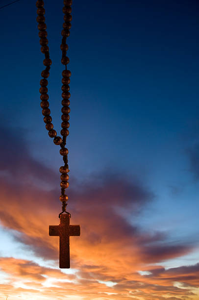 istock Wood Rosary and Sunset 182755456