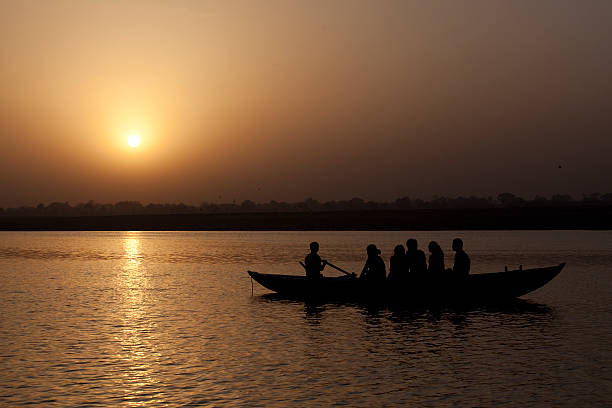 istock Sailing on Ganges River at sunrise in Varanasi 182755585