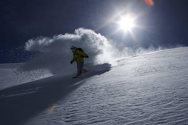 snowboarder freerider stock photo