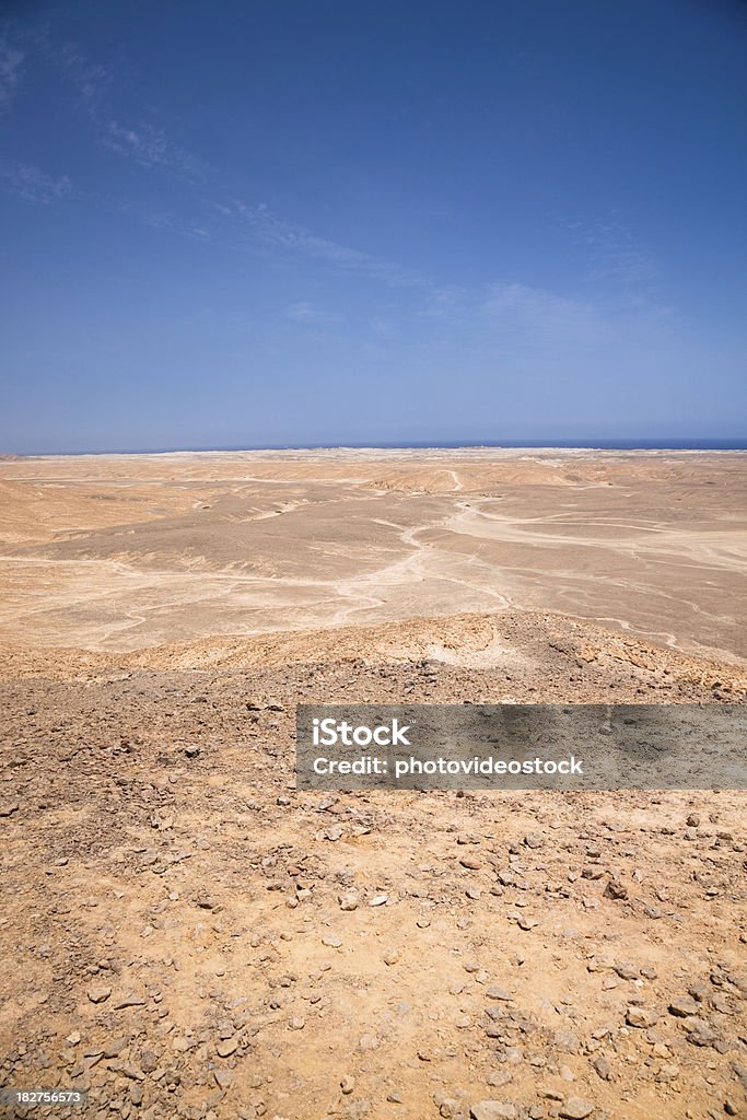 Stone Desert Beauty i nature in the Egyptian stone desert Absence Stock Photo