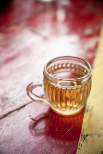 Image of drinking hot tea at tea time
