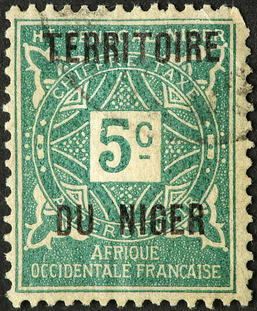 istock very old Niger tax stamp 182756842