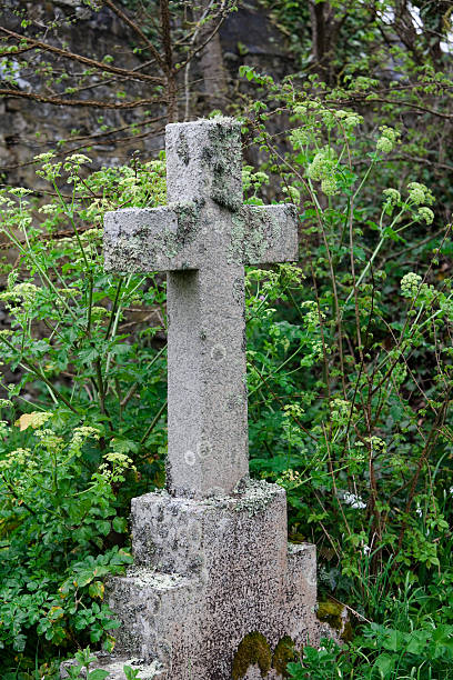 istock Grave yard tomb stone detail 182757183