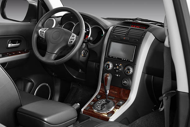 interno di automobile - car vehicle interior inside of dashboard foto e immagini stock