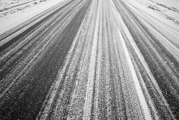 Snow Road stock photo