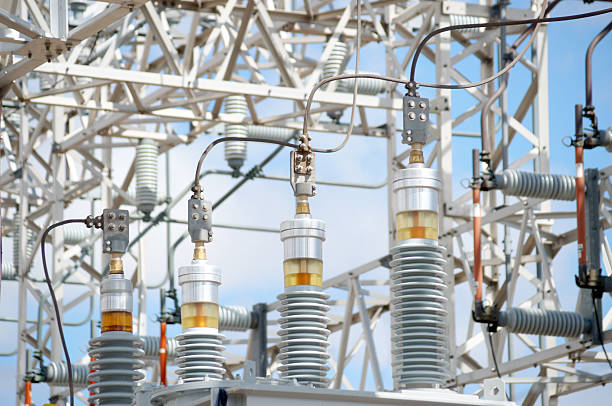 高電圧電源です。 - fuel and power generation electricity substation power power supply ストックフォトと画像