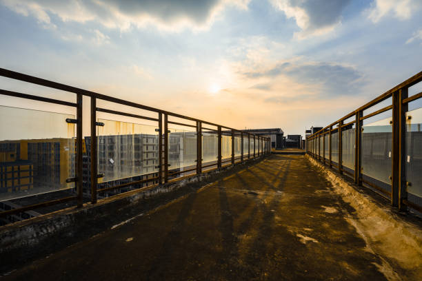Sunset dusk Chengdu modern city