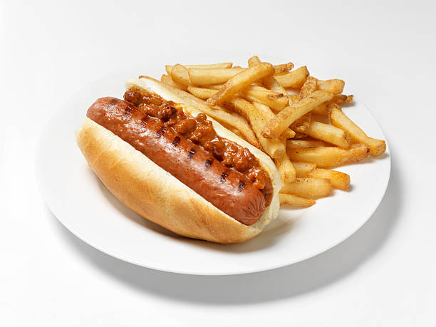 istock Chili Dog with Fries 182758115