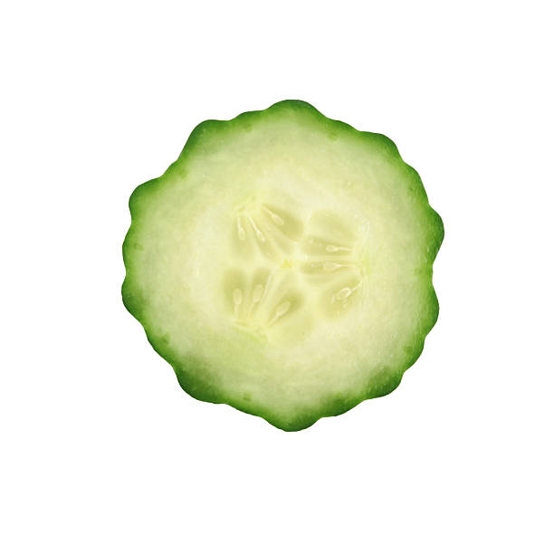 Cucumber slice on white background Cucumber slice cucumber slice stock pictures, royalty-free photos & images