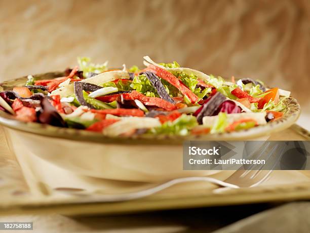 Insalata Con Tacos - Fotografie stock e altre immagini di Insalata con tacos - Insalata con tacos, Scodella, Alimentazione sana