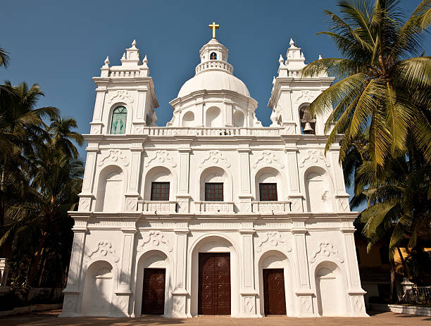 고우어 교회 - india goa temple indian culture 뉴스 사진 이미지