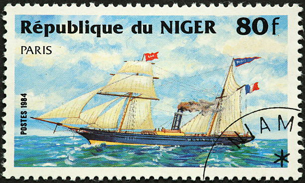 istock vintage steam powered sailing ship 182759529