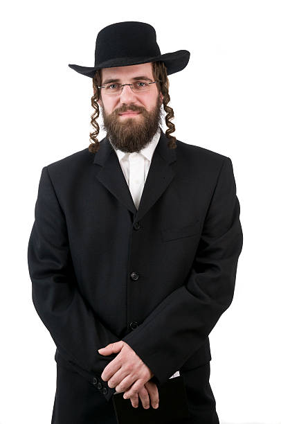 rabbi looking at camera smiling rabbi looking at camera - isolated on white rabbi photos stock pictures, royalty-free photos & images