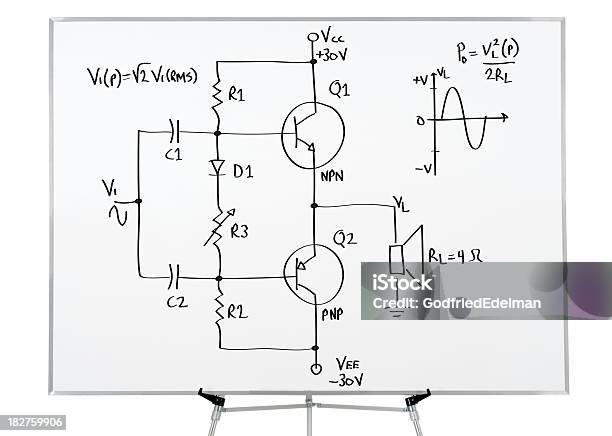 Photo libre de droit de Électroniques De Dessin Sur Tableau Blanc banque d'images et plus d'images libres de droit de Ingénierie - Ingénierie, Tableau blanc, Blanc