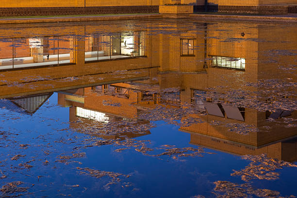 istock The Hague's Gemeentemuseum at dusk 182760506