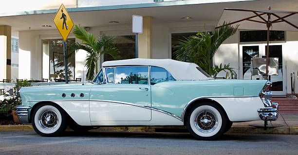 istock American classic car in South-beach Miami 182761192