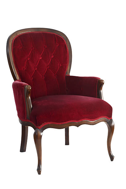 istock red velvet antique chair 182761359