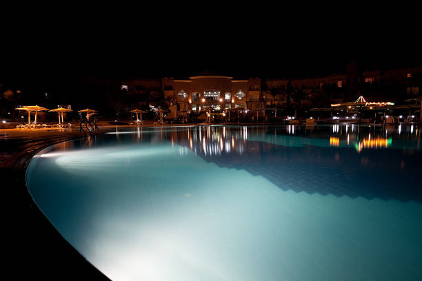 istock Holiday resort at night 182761778