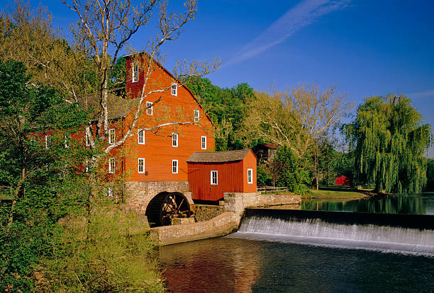 The Old Red Mill is now part of the Red Mill Museum Village in Clinton, New Jersey