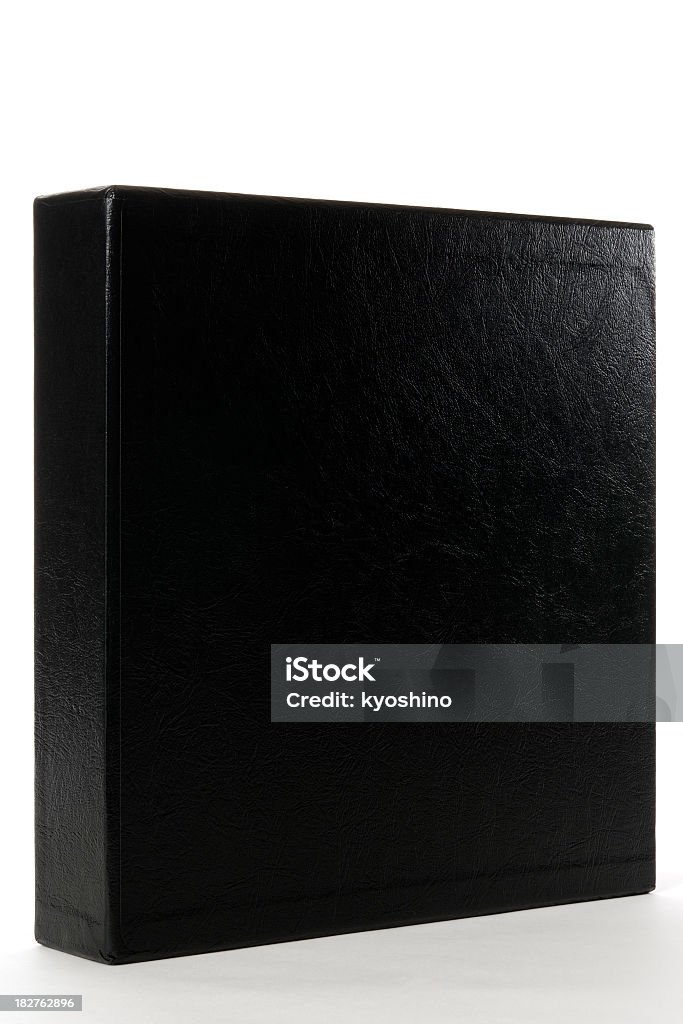 Isolierte Schuss von stehende leere Schwarze box auf weißem Hintergrund - Lizenzfrei Behälter Stock-Foto
