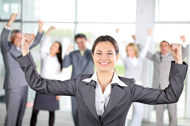 istock Fortune smiled on young business woman. 182763849