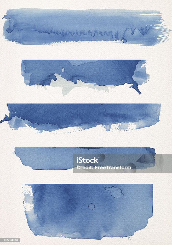 Bannières aquarelle bleu - Illustration de Aquarelle libre de droits