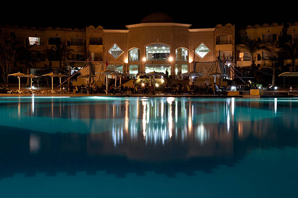 Luxury hotel swimming pool