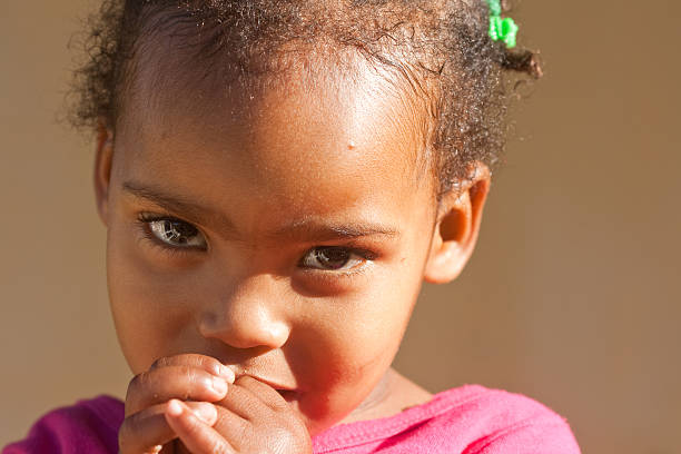 istock Shy black girl 182765644