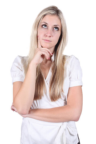 istock Beautiful blond female daydreaming 182766169