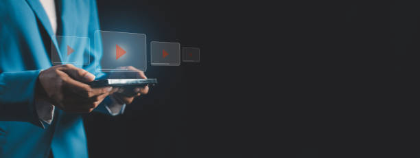 istock Concepts of watching video clips from video clip hosting service platforms, watching entertainment media on websites or applications, uploading video clips to earn money from the platform. 1827665553