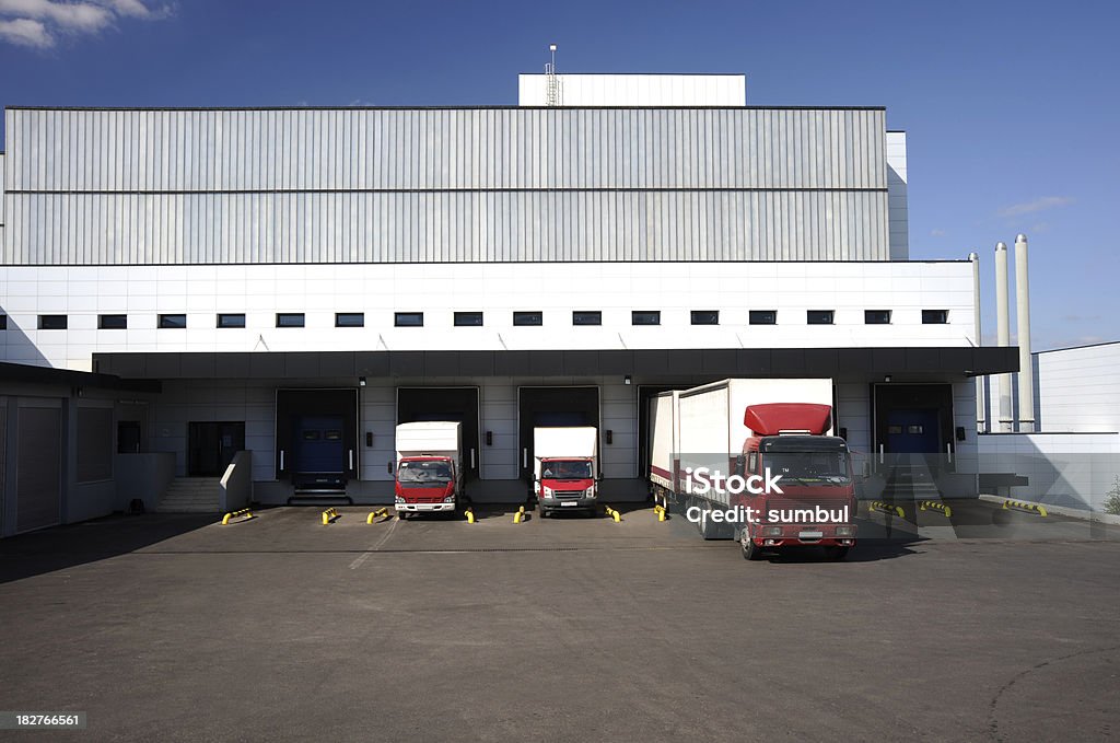 Freight trucks at loading  Loading Dock Stock Photo