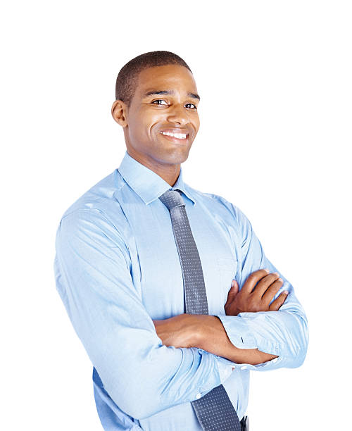 istock Confident young business man isolated against white 182766711