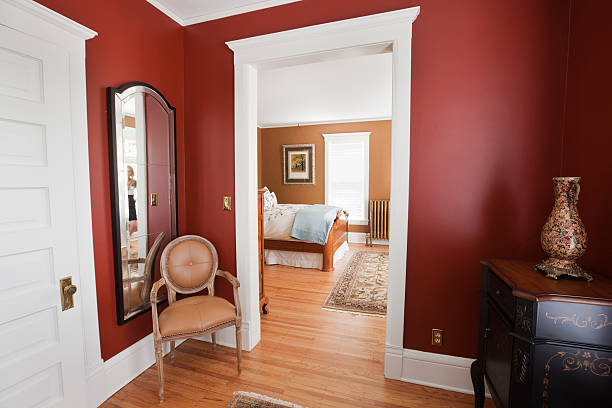 Renovated, Restored Victorian Home Interior, a Bedroom in Classic Style