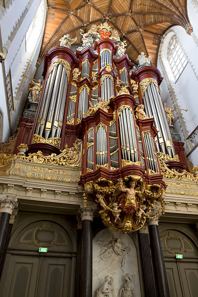 istock Pipe organ in a church 182767166