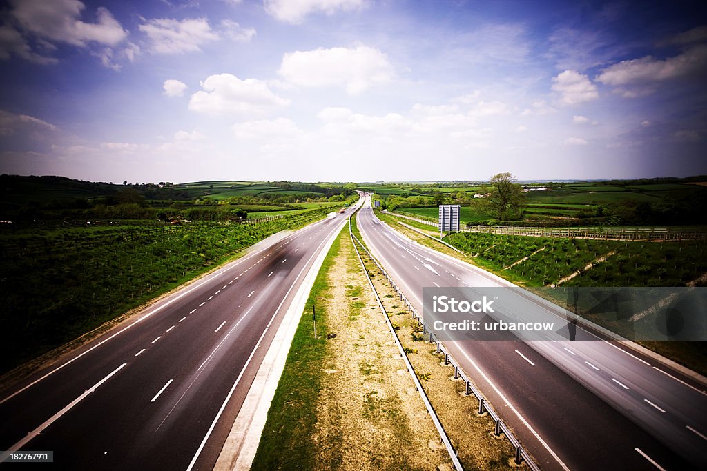 Motorway traffic Traffic streaks on a busy UK motorwaySimilar files: Asphalt Stock Photo