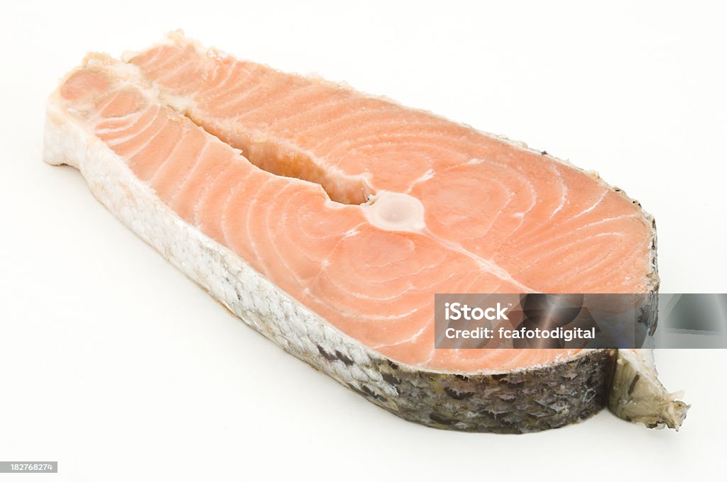 Filetto di salmone crudo. - Foto stock royalty-free di Alimentazione sana