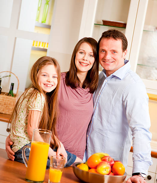 istock Happy family in the kitchen 182769456
