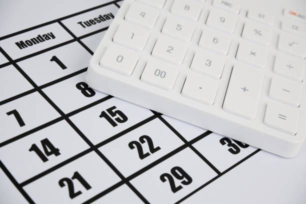 istock White calculator on calendar page 1827695136