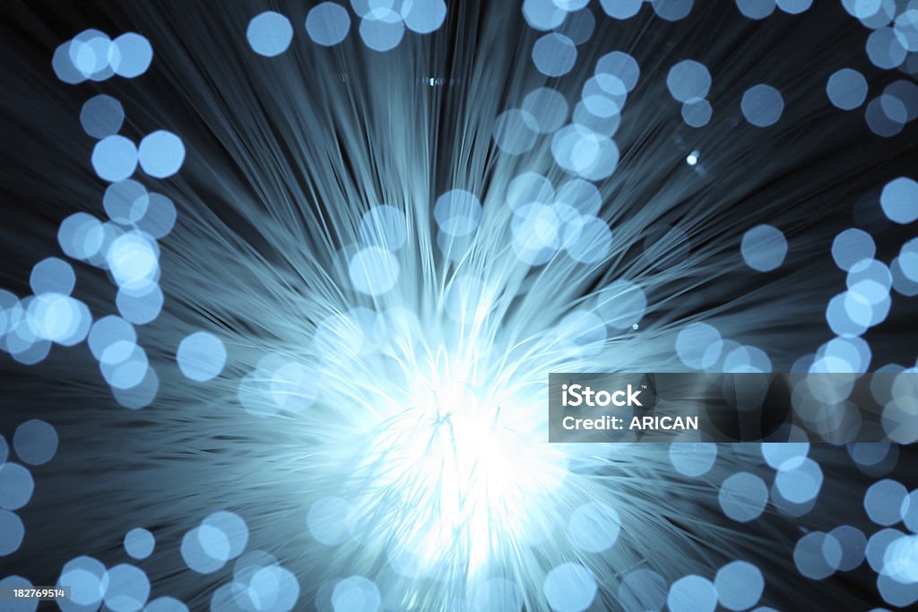 Luz borrosa azul - Foto de stock de Fibra óptica libre de derechos