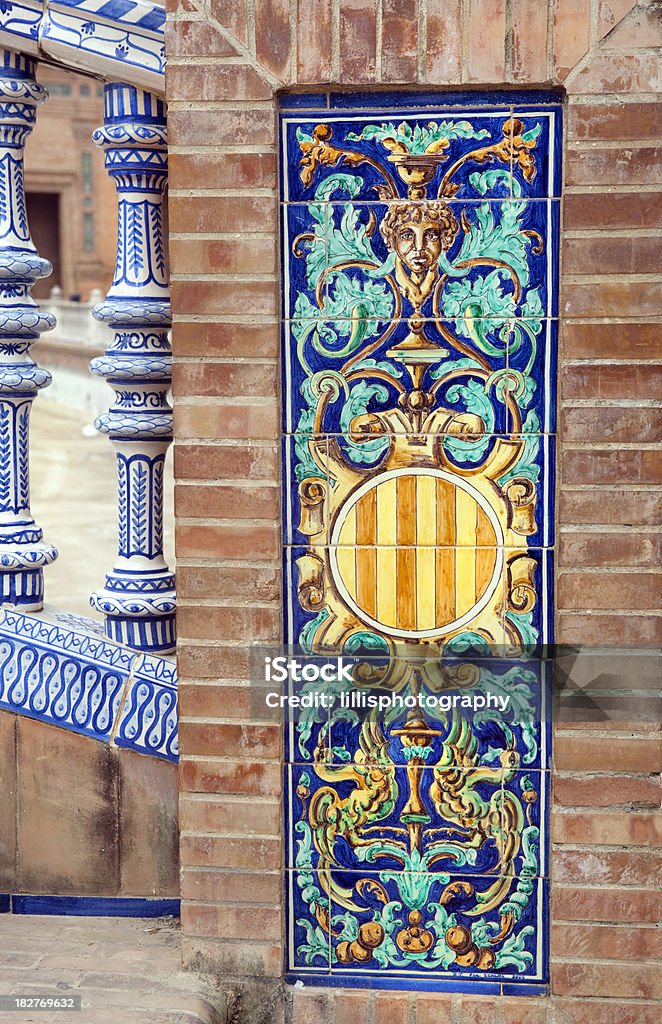 Mosaico na Plaza de España em Sevilha, Espanha - Royalty-free Arquitetura Foto de stock